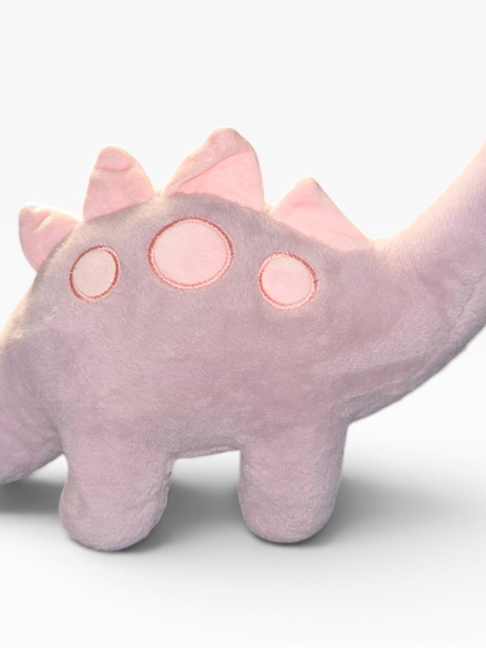 Viral weighted sensory Pink Plush Dinosaur Toy by pillow fort